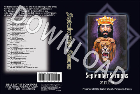 September 2015 Sermons - Downloadable MP3
