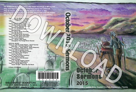 October 2015 Sermons - Downloadable MP3