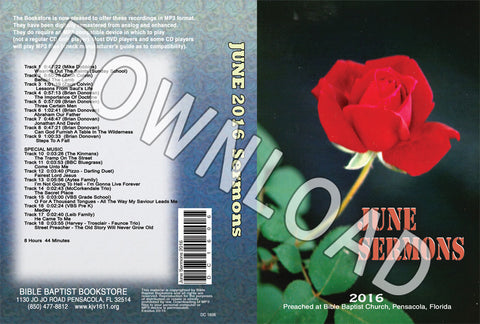 June 2016 Sermons - Downloadable MP3