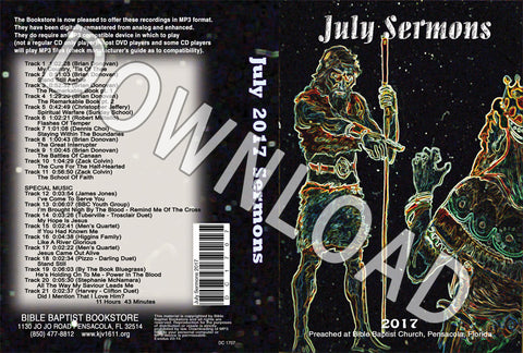 July 2017 Sermons - Downloadable MP3