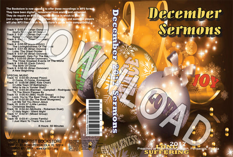 December 2017 Sermons - Downloadable MP3