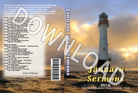 January 2018 Sermons - Downloadable MP3