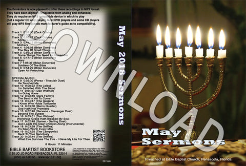 May 2018 Sermons - Downloadable MP3