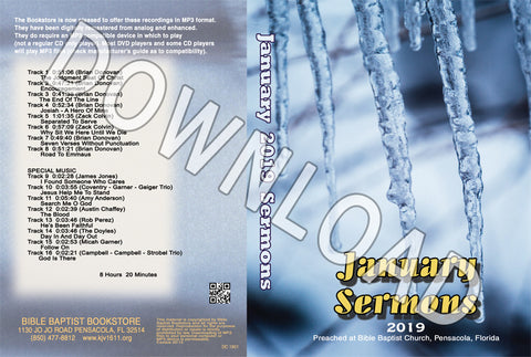 January 2019 Sermons - Downloadable MP3