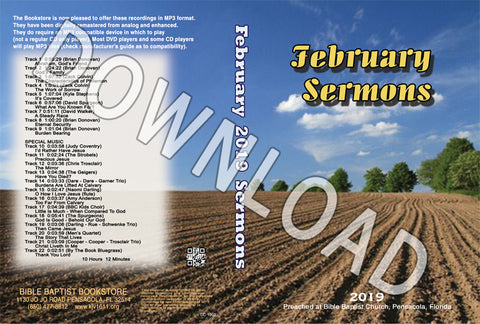 February 2019 Sermons - Downloadable MP3