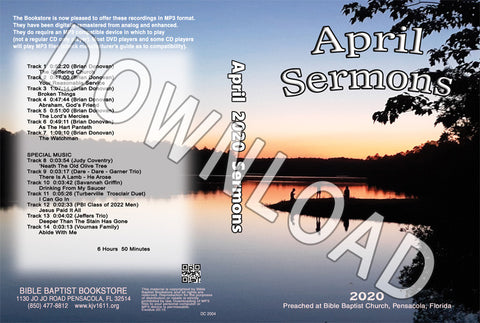 April  2020 Sermons - Downloadable MP3