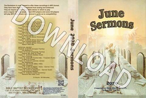 June  2020 Sermons  - Downloadable MP3
