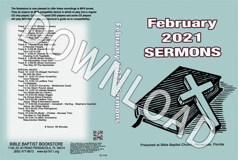 February 2021 Sermons  - Downloadable MP3