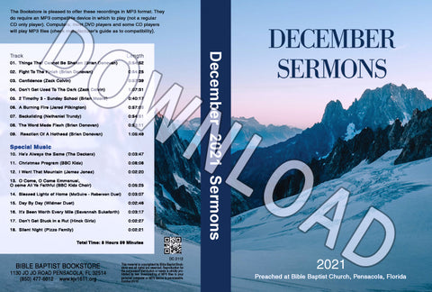 December  2021 Sermons  - Downloadable MP3