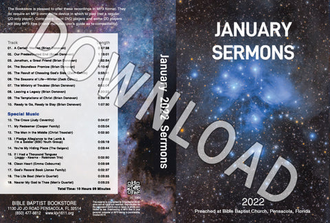 January  2022 Sermons  - Downloadable MP3