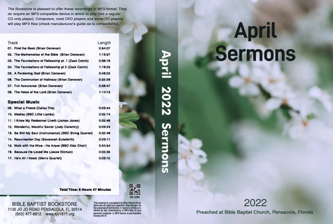April 2022 Sermons - MP3