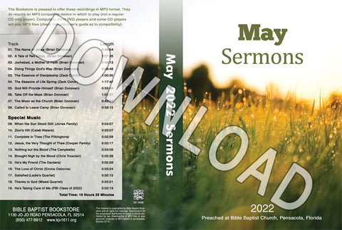 May 2022 Sermons  - Downloadable MP3