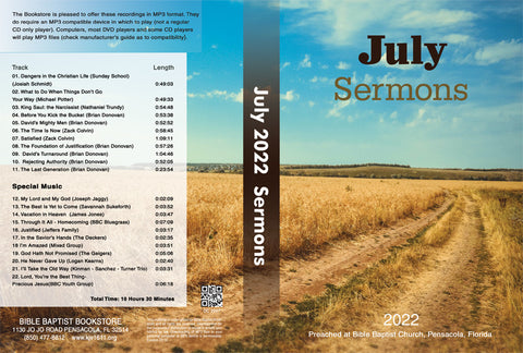 July 2022 Sermons - MP3