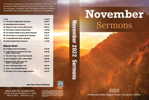 November 2022 Sermons - MP3