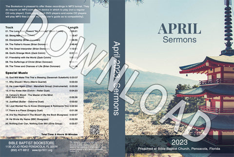 April 2023 Sermons  - Downloadable MP3