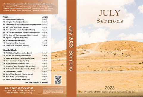 July 2023 Sermons - MP3