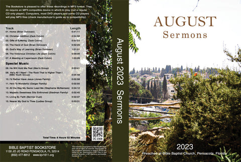 August 2023 Sermons - MP3