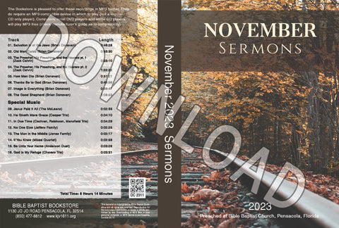 November 2023 Sermons  - Downloadable MP3