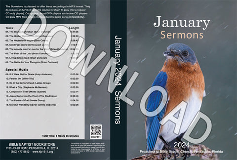 January 2024 Sermons  - Downloadable MP3