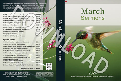 March 2024 Sermons  - Downloadable MP3