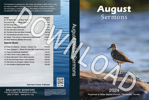 August 2024 Sermons  - Downloadable MP3