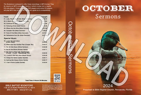 October 2024 Sermons  - Downloadable MP3
