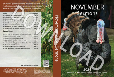 November 2024 Sermons  - Downloadable MP3