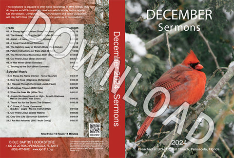December 2024 Sermons  - Downloadable MP3