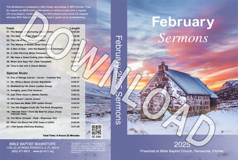 February 2025 Sermons  - Downloadable MP3