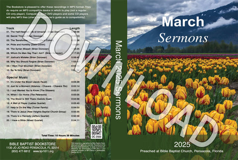 March 2025 Sermons  - Downloadable MP3
