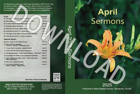 April 2025 Sermons  - Downloadable MP3