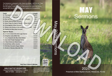 May 2025 Sermons  - Downloadable MP3