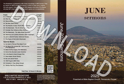 June 2025 Sermons  - Downloadable MP3