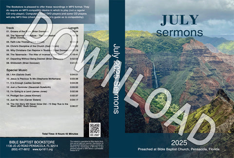 July 2025 Sermons  - Downloadable MP3