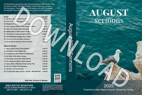 August 2025 Sermons  - Downloadable MP3