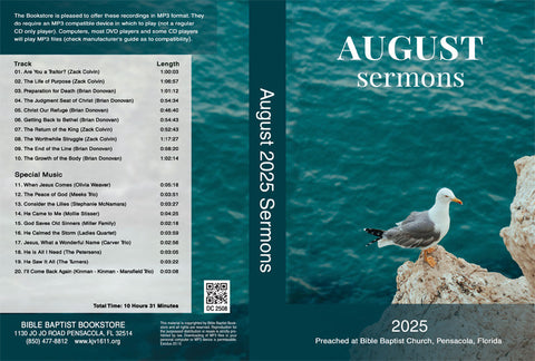 August 2025 Sermons - MP3