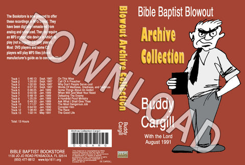 Buddy Cargill: Bible Baptist Blowout Archive - Downloadable MP3
