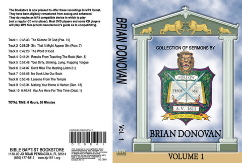 Brian Donovan Sermons on MP3 - Volume 1