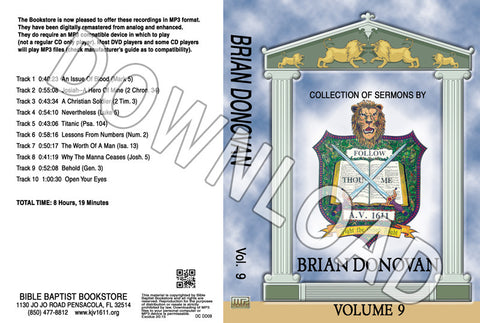 Brian Donovan: Sermons, Volume 9 - Downloadable MP3