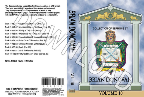 Brian Donovan: Sermons, Volume 10 - Downloadable MP3