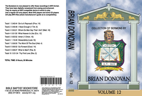 Brian Donovan Sermons on MP3 - Volume 12