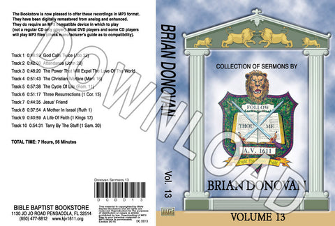Brian Donovan: Sermons, Volume 13 - Downloadable MP3