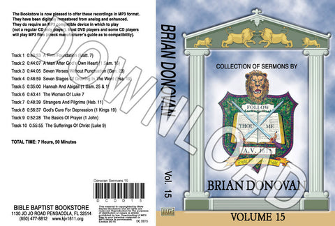 Brian Donovan: Sermons, Volume 15 - Downloadable MP3