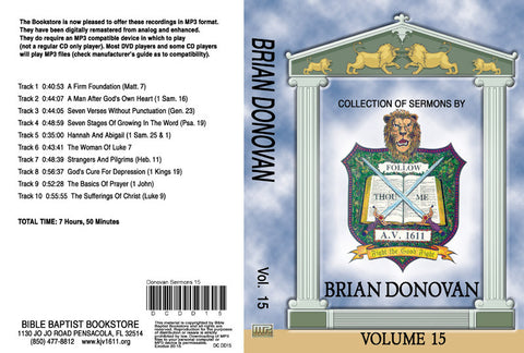 Brian Donovan Sermons on MP3 - Volume 15