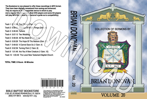 Brian Donovan: Sermons, Volume 20 - Downloadable MP3