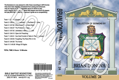 Brian Donovan: Sermons, Volume 24 - Downloadable MP3