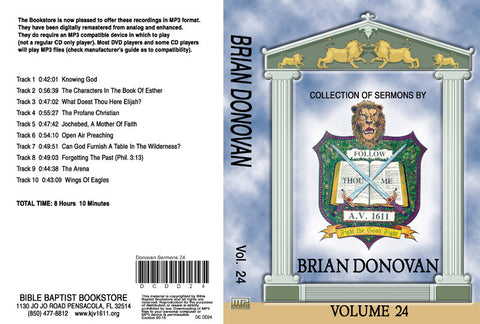 Brian Donovan Sermons on MP3 - Volume 24