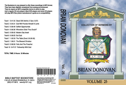Brian Donovan Sermons on MP3 - Volume 25