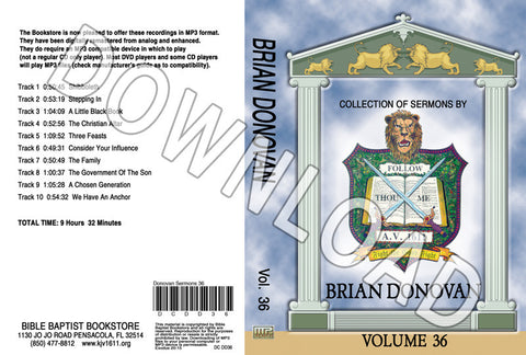 Brian Donovan: Sermons, Volume 36 - Downloadable MP3
