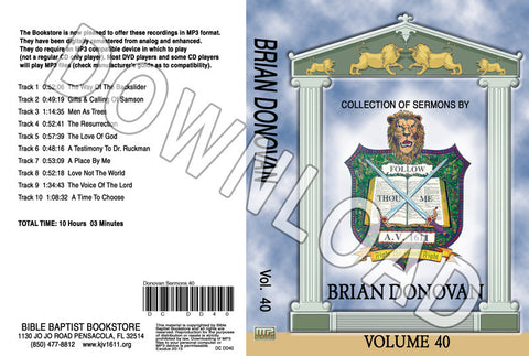 Brian Donovan: Sermons, Volume 40 - Downloadable MP3